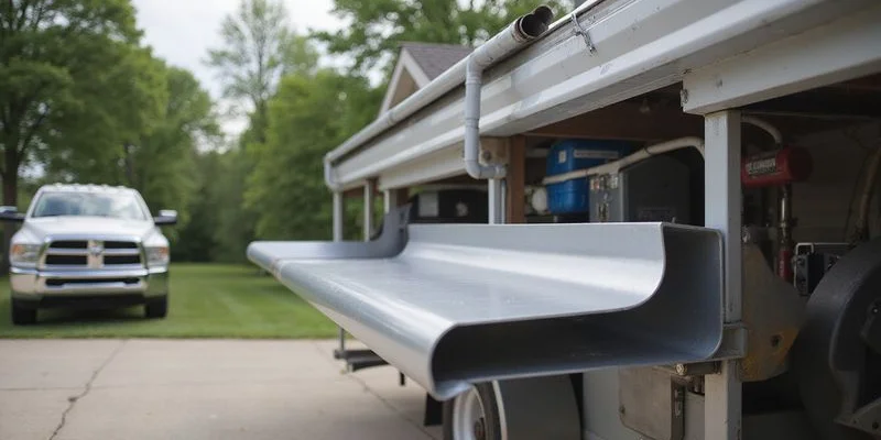 Seamless gutter forming machine on site