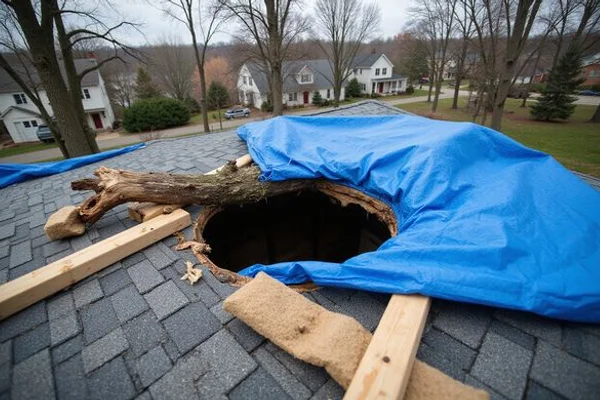 Storm Damage Roof Repair project 1