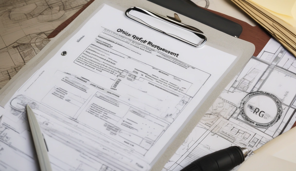 Ohio building permit application for residential roofing project